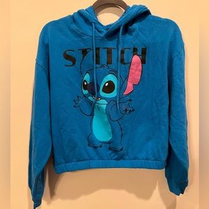Disney Stitch Cropped Sweatshirt - Size Small